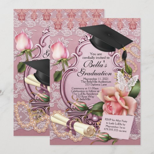 Invitations de diplômes (Devant / Derrière)