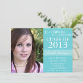 Invitations de diplômes à deux tonalités (Turquois (Debout devant)