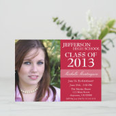 Invitations de diplômes à deux tons (Burgandy Red) (Debout devant)