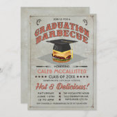Invitations de diplômes | BBQ Party v.2 (Devant / Derrière)