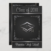 Invitations de diplômes de Black and Silver Premiu (Devant / Derrière)