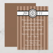 Invitations de diplômes de faculté de droit de Str (Devant / Derrière)