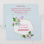 Invitations de diplômes de fille (Devant / Derrière)