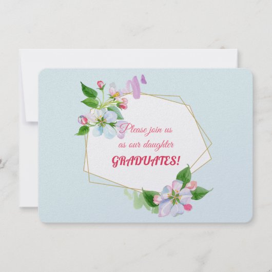 Invitations de diplômes de fille (Devant)