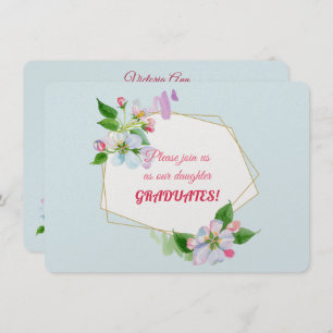 Invitations de diplômes de fille