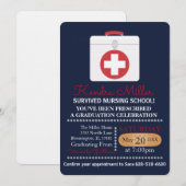 Invitations de diplômés de l'école de soins infirm (Devant / Derrière)