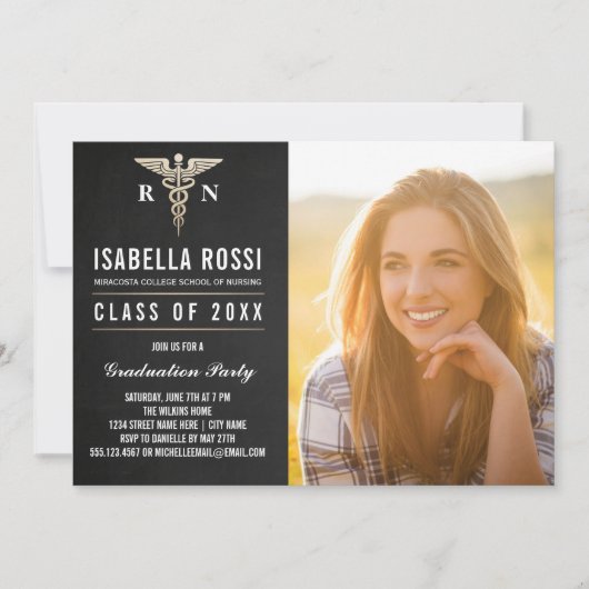 Invitations de diplômés de l'école Médicale de soi (Devant)