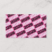 Invitations de diplômes de Mini Rose et Noir Hot (Dos)