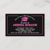 Invitations de diplômes de Mini Rose et Noir Hot (Devant)