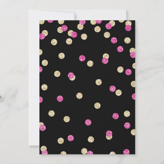 Invitations de diplômes de Parties scintillant ros (Dos)