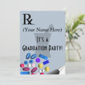 Invitations de diplômes de pharmacien Conception d (Debout devant)