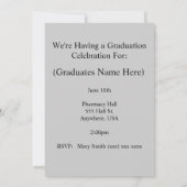 Invitations de diplômes de pharmacien Conception d (Dos)