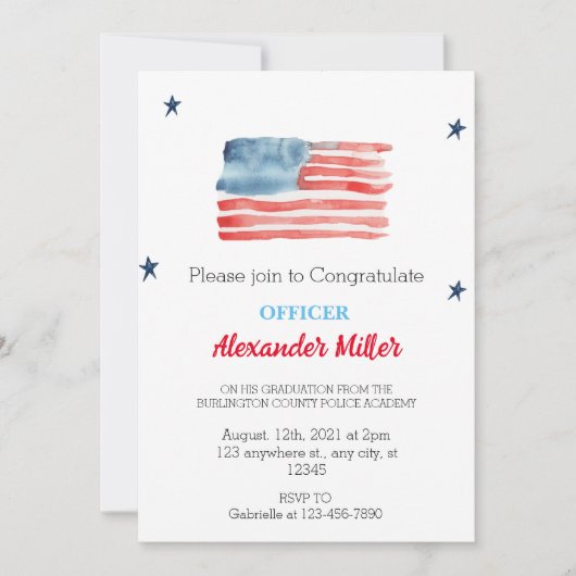 Invitations de diplômés de police ou retrait de po (Devant)