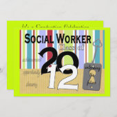 Invitations de diplômes de travailleurs sociaux 20 (Devant / Derrière)