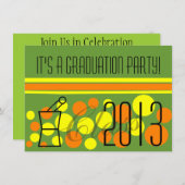 Invitations de diplômés des pharmacies vert (Devant / Derrière)