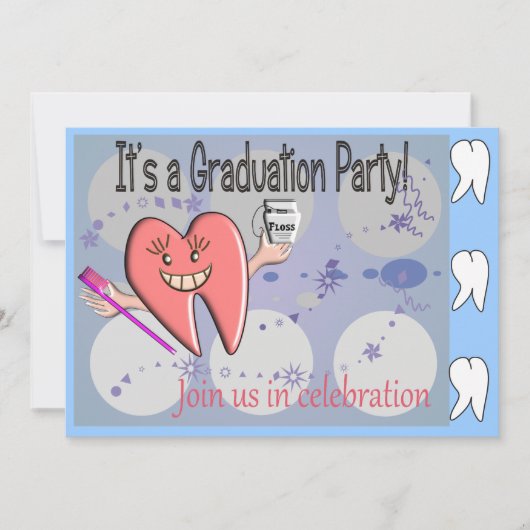 Invitations de diplômes d'hygiéniste dentaire (Devant)