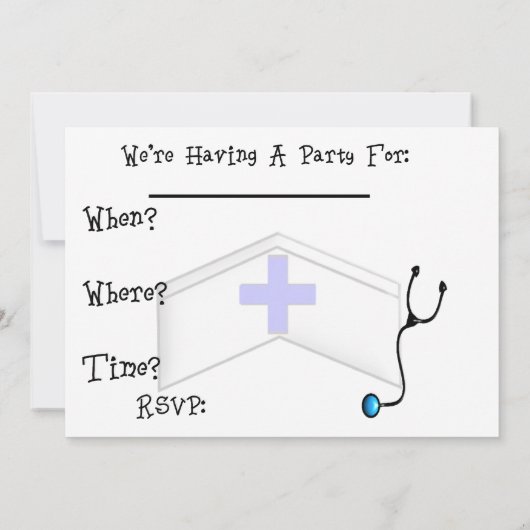 Invitations de diplômes d'infirmière (Dos)