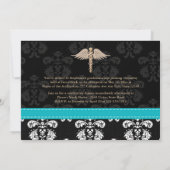 Invitations de diplômes d'infirmières bleues (Dos)