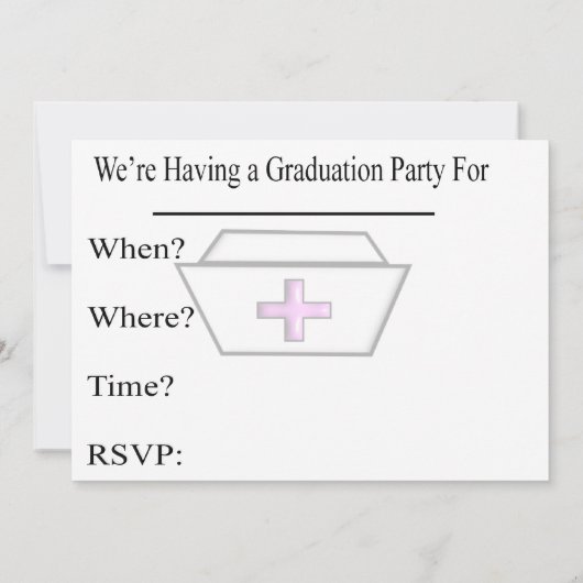 Invitations de diplômes d'infirmières "J'ai fait ç (Dos)