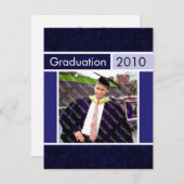 Invitations de diplômes du Blue Open House Party (Devant / Derrière)