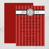 Invitations de diplômes d'une école de droit Strip (Devant / Derrière)