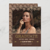 Invitations de diplômés élégantes | Parties scinti (Devant / Derrière)