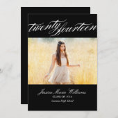 Invitations de diplômes élégantes pour 2014 (Devant / Derrière)