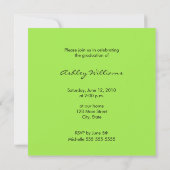 Invitations de diplômes en noir et vert (Dos)