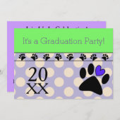 Invitations de diplômés en technologie vétérinaire (Devant / Derrière)