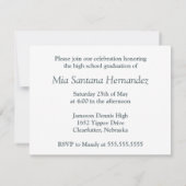 Invitations de diplômés Floral Clarendon Steel 201 (Dos)