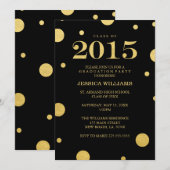 Invitations de diplômés Gold Foil (Devant / Derrière)