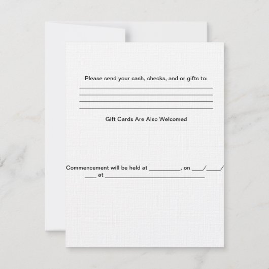 Invitations de diplômes honnêtes (Dos)