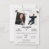 Invitations de diplômes jumeaux (Devant)