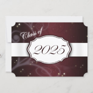 Invitations de diplômés Maroon et White 2025