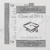 Invitations de diplômes personnalisables organisée (Devant / Derrière)