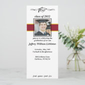 Invitations de diplômés Red & Gold School (Debout devant)