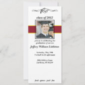 Invitations de diplômés Red & Gold School (Devant)