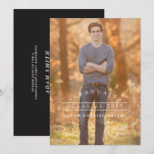 Invitations de diplômes simples | Catégorie 2017 (Devant / Derrière)