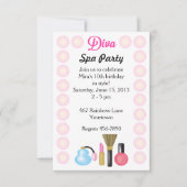 Invitations de Diva Spa Party (Devant)