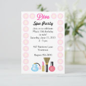 Invitations de Diva Spa Party (Debout devant)