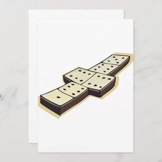Invitations de domino (Devant / Derrière)