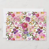 Invitations de douche à bulle rose violet (Dos)