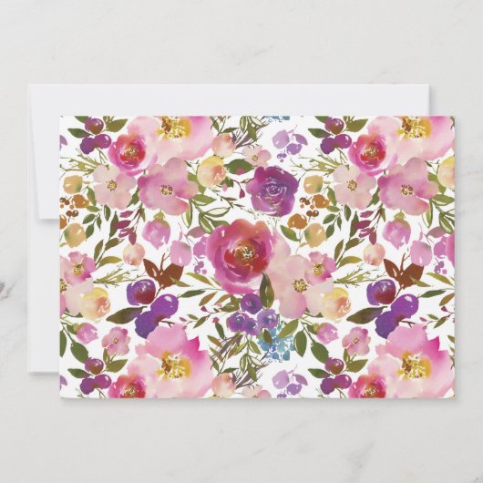 Invitations de douche à bulle rose violet (Dos)