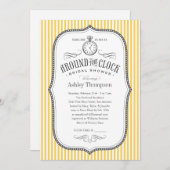 Invitations de douche à l'horloge (Devant / Derrière)