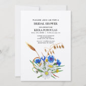 Invitations de douche à marée florale Boho - Éléga (Devant)