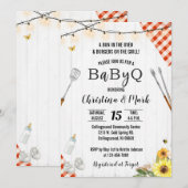 Invitations de douche BabyQ Neutre genre (Devant / Derrière)