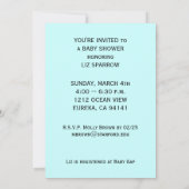 INVITATIONS DE DOUCHE BÉBÉ (Dos)