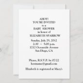 INVITATIONS DE DOUCHE BÉBÉ (Dos)