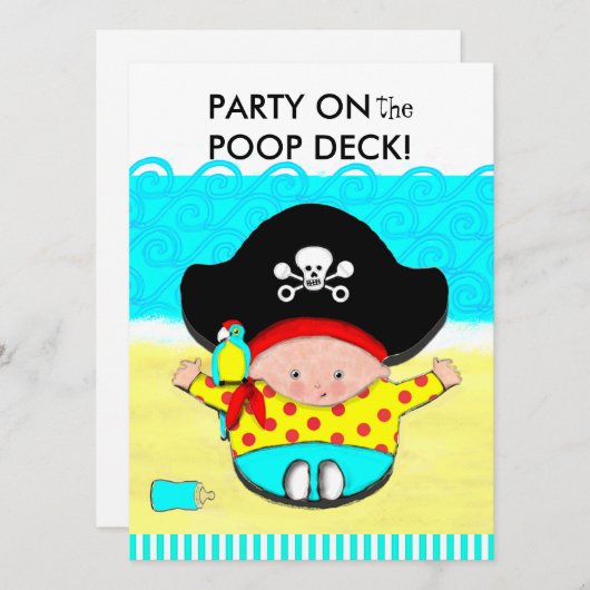 INVITATIONS DE DOUCHE BÉBÉ (Devant / Derrière)