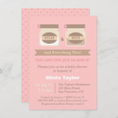 Invitations de douche bébé à sucre et épices moder (Devant / Derrière)